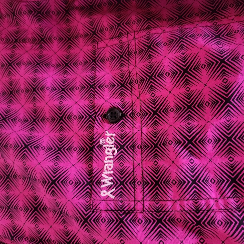Wrangler Breast Cancer Button down long sleeve shirt